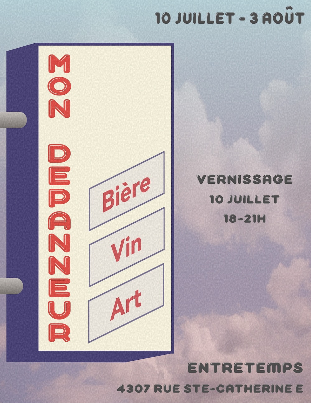 Poster group art show exhibition Mon Dépanneur