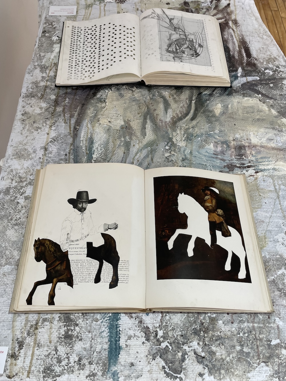 Mixed media collaged & hand-illustrated coffee table book